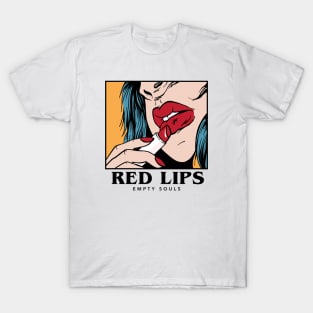 Red Lips empty souls T-Shirt